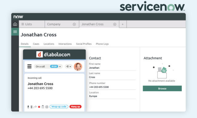 L'integrazione di ServiceNow con Diabolocom ottimizza le tue campagne telefoniche.